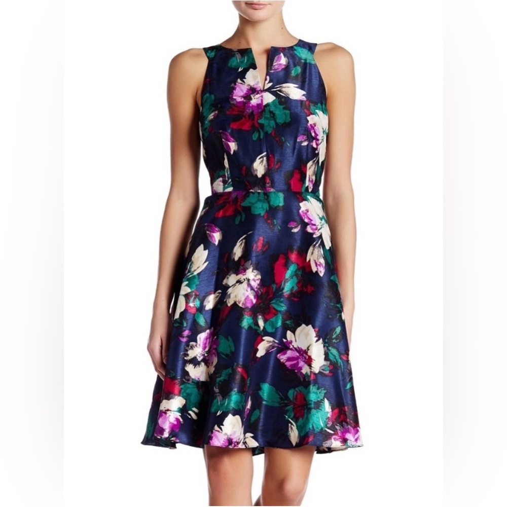 Nine West beautiful sleeveless floral cocktail dress wedding spring